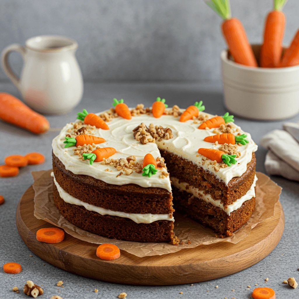 Karotten Torte für den ersten Geburtstag – Selbstgemachte Karotten Torte mit Frischkäseglasur