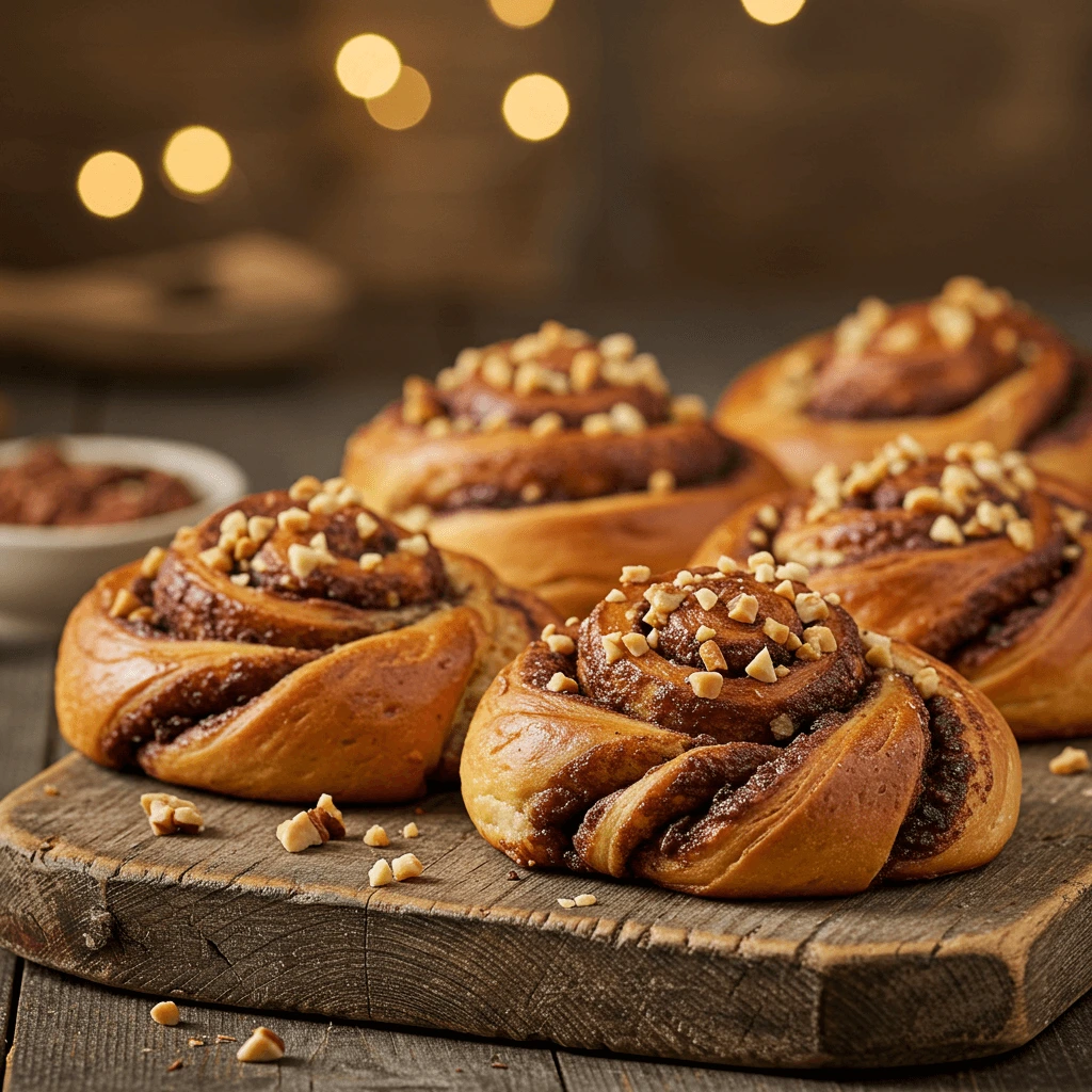 Dänische Zimtschnecken Rezept mit Schokolade und Nüssen