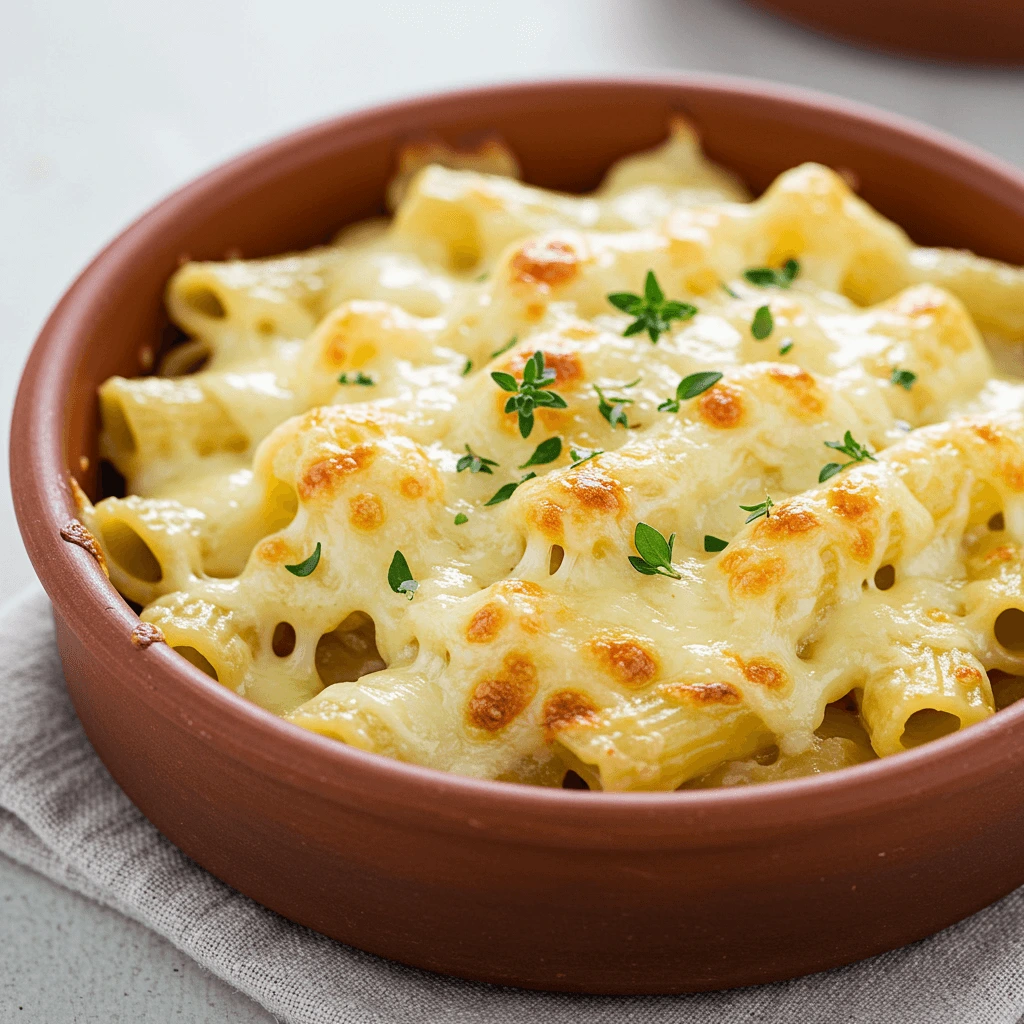 Pasta mit Käse und Kräutern, einfach und lecker, zubereitet mit wenigen Zutaten.