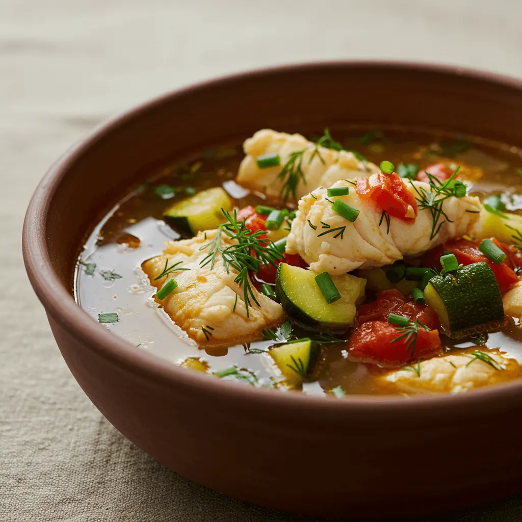 Variation der Fischsuppe mit zusätzlichem Gemüse für Omas Fischsuppe Rezept