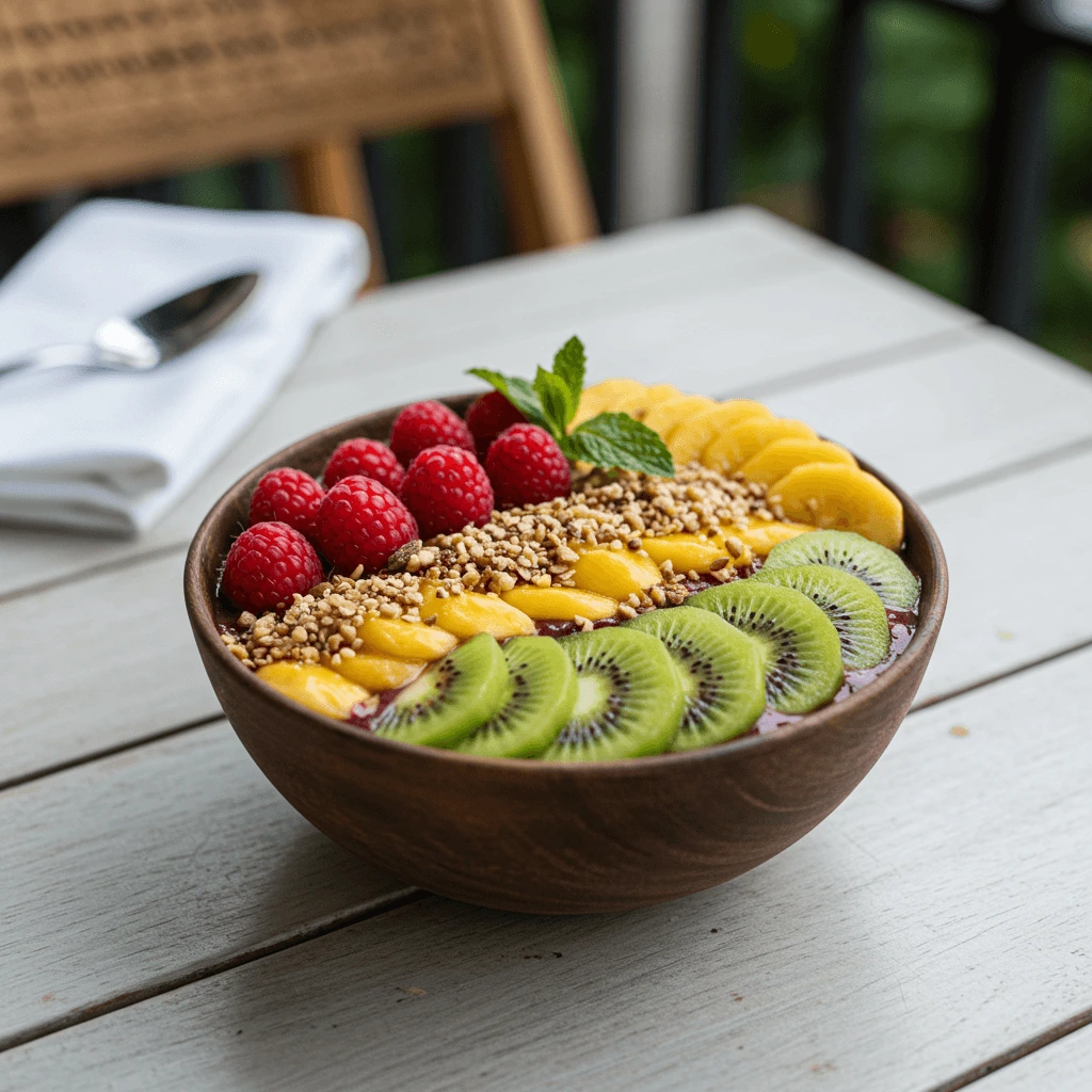 Perfekte Acai Bowl mit saisonalen Früchten und der richtigen Konsistenz