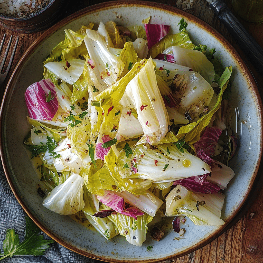 chicorée-salat klassisch serviert