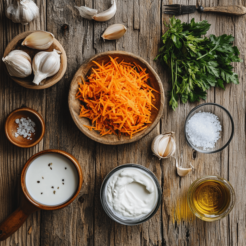 Zutaten für türkischer Karottensalat