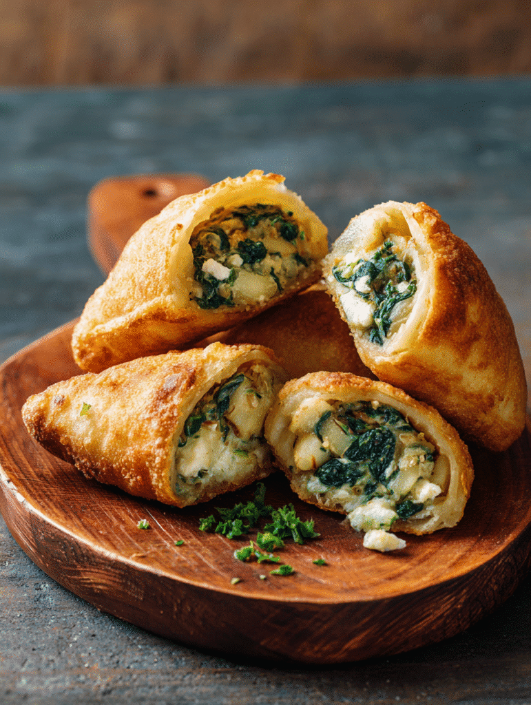 Kartoffeltaschen mit Spinat-Frischkäse