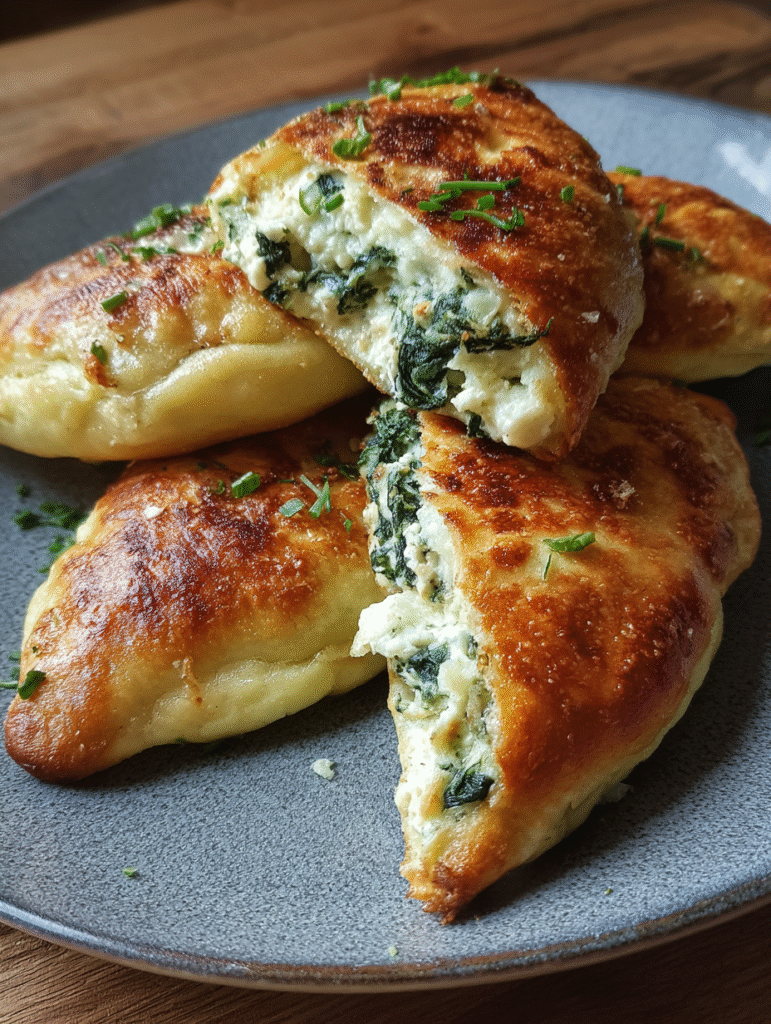 Kartoffeltaschen mit Spinat-Frischkäse