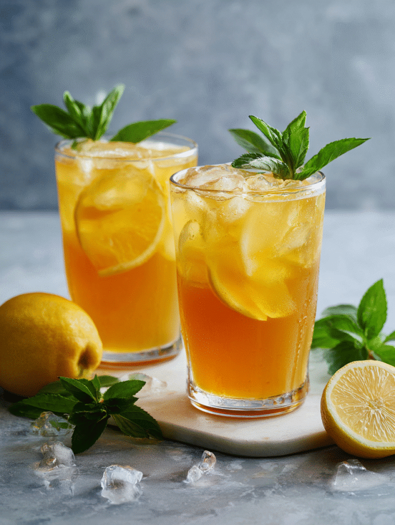 Selbstgemachter Ananas Eistee